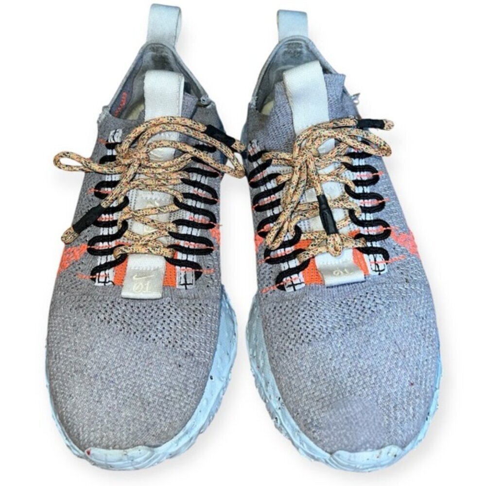 Nike Space Hippie 01 VAST GREY HYPER CRIMSON fly knit boost run shoe sneaker 8.5 - Picture 7 of 9